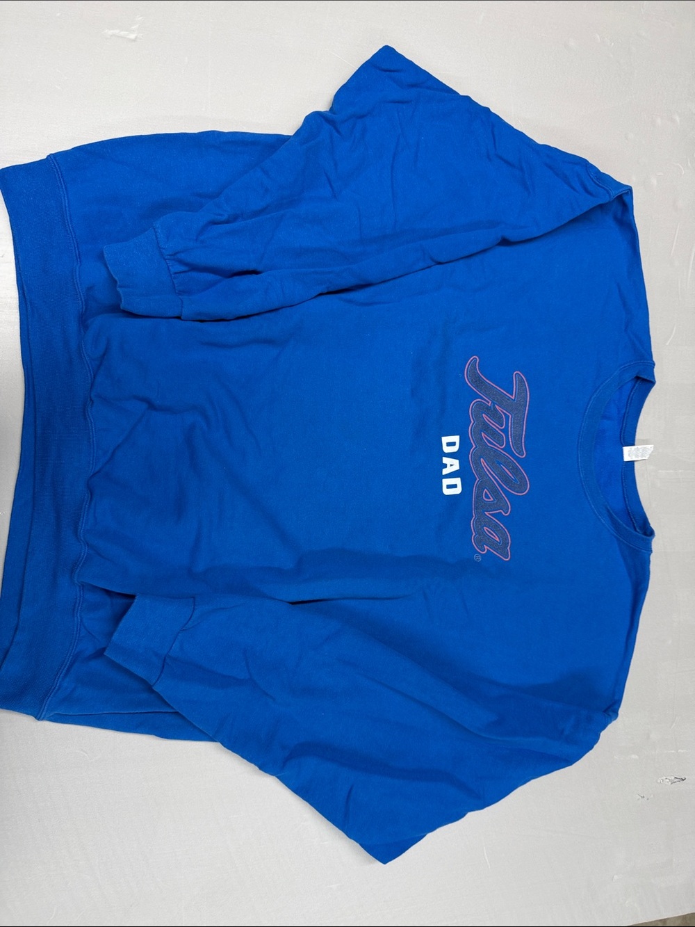 Gildan Royal Blue 'Tulsa Dad' Crewneck Sweatshirt